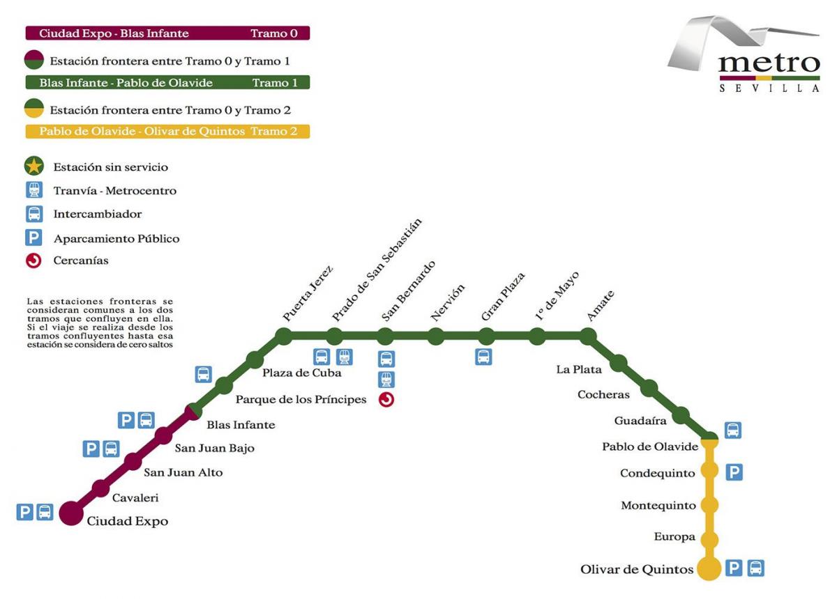 metro kaart Sevilla