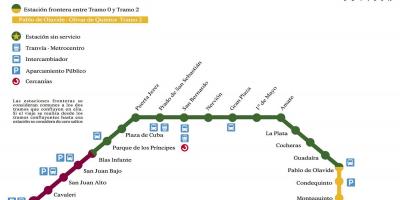 Metro kaart Sevilla
