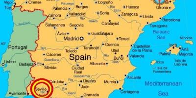 Sevilla espana kaart